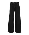 Icon Denim Debby Black Jeans With Wide Leg And Logo Patch On The Rear In Denim Woman In Black