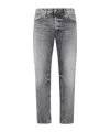 Icon Denim Denim Trousers With Belt Loops In Gray