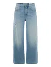 Icon Denim Distressed-detail Jeans In Blue