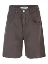 Icon Denim Lea Brown Denim Shorts In Brown