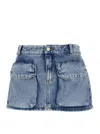 Icon Denim 'gio' Mini Light Blue Skirt With Patch Pockets