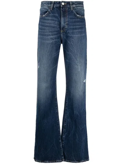Icon Denim High-waisted Bootcut Jeans In Blau