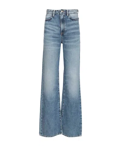 Icon Denim High-waisted Flared Jeans In Black