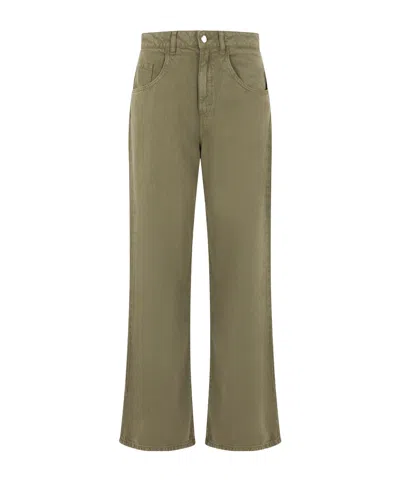 Icon Denim High-rise Straight Jeans In Green