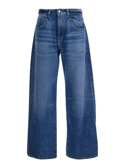 Icon Denim High-waisted Straight-leg Jeans In Blue