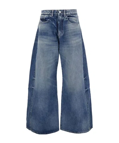 Icon Denim High-waisted Wide-leg Jeans In Blue