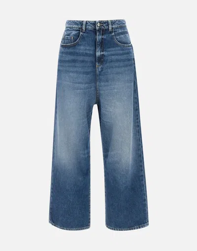 Icon Denim Holly Wide Leg High Waist Jeans In Blue