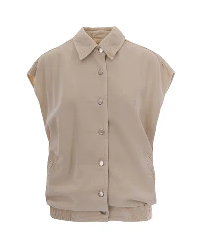 Icon Denim Ines Vest In Beige