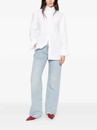 Icon Denim Iris Distressed-hem Jeans In Blue