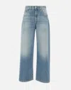 Icon Denim Poppy Blue Jeans With Medium Rise And Logo Patch On The Rear In Denim Woman