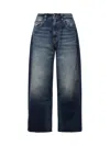 Icon Denim Poppy Blue Jeans With Medium Rise And Logo Patch On The Rear In Denim Woman In Blue