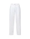 Icon Denim Jeans With Belt Loops In White
