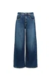 Icon Denim Poppy Blue Jeans With Medium Rise And Logo Patch On The Rear In Denim Woman In Blue