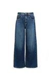 Icon Denim Poppy Blue Jeans With Medium Rise And Logo Patch On The Rear In Denim Woman In Blue