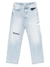 Icon Denim Scott Distressed-effect Straight-leg Jeans In Blue