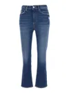 Icon Denim Flared Jeans With Rear Logo Patch In Denim