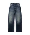 Icon Denim Poppy Blue Jeans With Medium Rise And Logo Patch On The Rear In Denim Woman