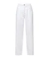 Icon Denim Jeans With Belt Loops In White