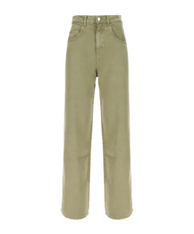 Icon Denim Jeans With Belt Loops In Green