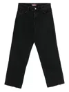 Icon Denim Jeans With Logo Patch In Black