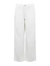 Icon Denim Poppy White Jeans With Medium Rise And Logo Patch On The Rear In Denim Woman