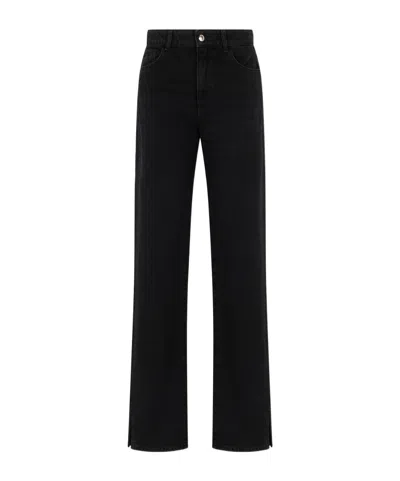 Icon Denim Jodie Wide Straight-leg Jeans In Black