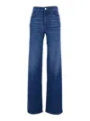 Icon Denim Poppy Blue Jeans With Logo Patch On The Rear And Belt Loops In Denim Woman In Blue