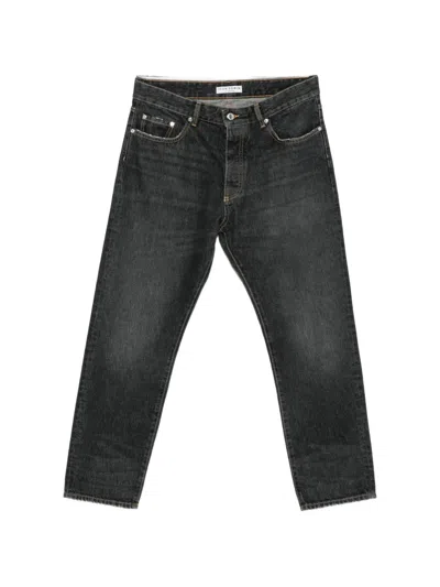 Icon Denim Josh Faded-effect Distressed-finish Jeans In Black