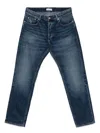 Icon Denim Blue Five Pocket Jeans With Logo Patch On The Back In Blau