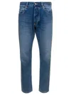 Icon Denim Light Blue Jeans With Belt Loops And Logo Patch On The Rear In Denim Man In Blue