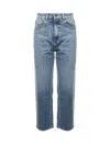 Icon Denim Denim Trousers With Belt Loops In Blue
