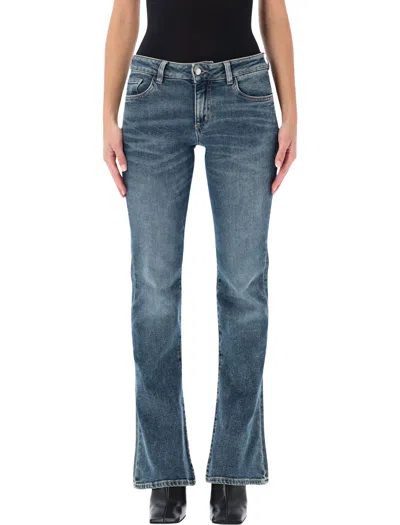 Icon Denim Kendy Star-embroidered Flared Jeans In Blue