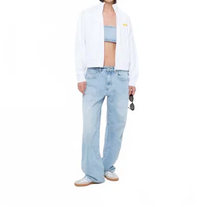 Icon Denim La Bea Wide Leg Jeans In Bleached In White