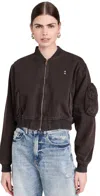 Icon Denim La Ivy Denim Bomber Coffee In Coffee