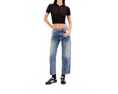 Icon Denim La Jill Straight Leg Jeans In Aged Stone In Blue