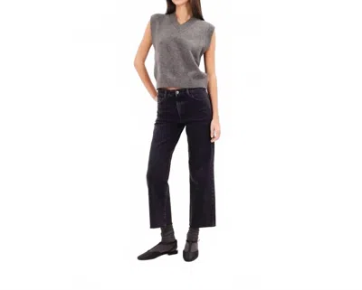 Icon Denim La Jill Straight Leg Jeans In Graphite Black In Blue