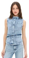 Icon Denim La Kelly Denim Vest Sky In Sky