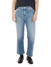 Icon Denim La Mimi Straight Leg Jeans In Medium Wash In Blue