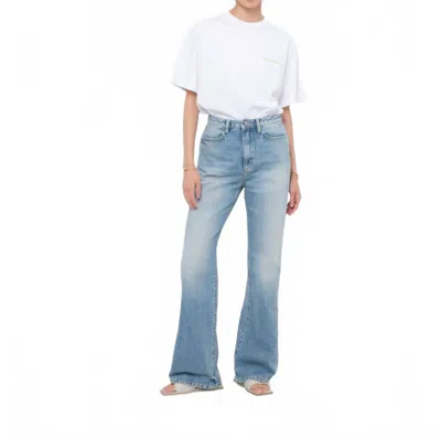 Icon Denim La Slim Flared Jeans In Bleached In Blue