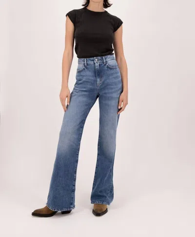 Icon Denim La Slim Flared Jeans In Eclipse In Blue