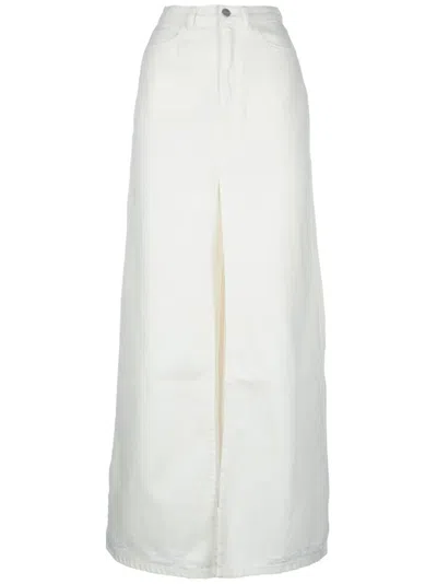 Icon Denim Lara Maxi Skirt In White