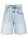 Icon Denim Lea Shorts In Blue