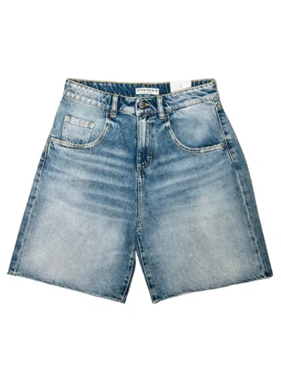 Icon Denim Lea Shorts In Blue