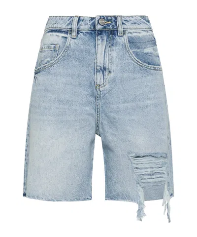 Icon Denim Lea Wide Leg Denim Shorts