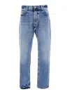 Icon Denim Light Blue Jeans With Belt Loops And Logo Patch On The Rear In Denim Man In Blue