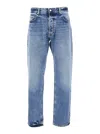 Icon Denim Light Blue Jeans With Belt Loops And Logo Patch On The Rear In Denim Man In Light Blue