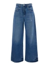 Icon Denim Straight Buttoned Jeans In Blue