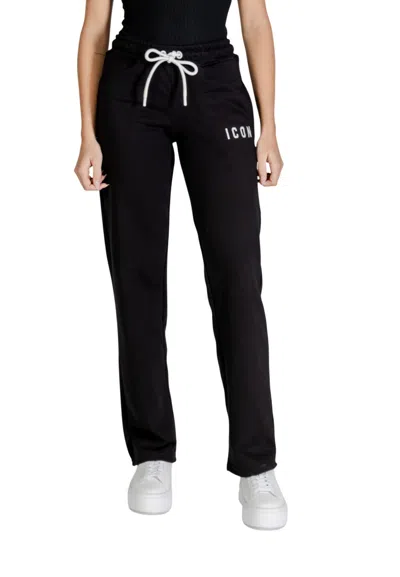 Icon Denim Los Angeles Black Cotton Logo Activewear