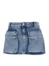 Shop Icon Denim Los Angeles Blue Mini Blue Skirt
