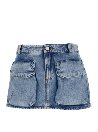 Icon Denim Los Angeles Blue Mini Blue Skirt
